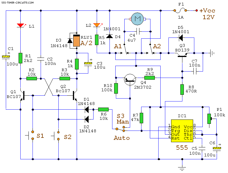 AUTOMATIC CURTAIN CLOSER Circuit