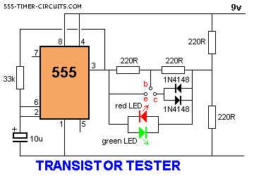 TRANSISTOR TESTER Circuit